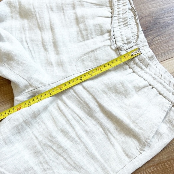 100% Linen Relaxes Beige Talbots Drawstring Pants - Picture 11 of 15